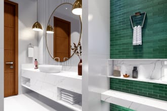 do bathroom design sketchup 3d model and 3d rendering