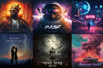 design a modern album cover or single cover artwork