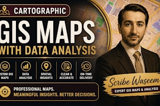 design cartographic gis maps with data analyses and representations