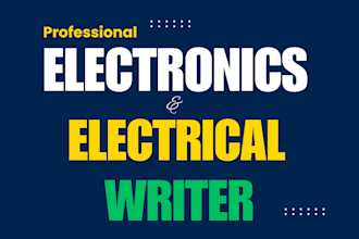 write articles on electrical and electronics engineering