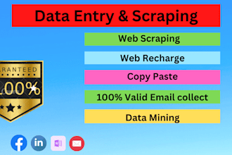 data entry and scraping