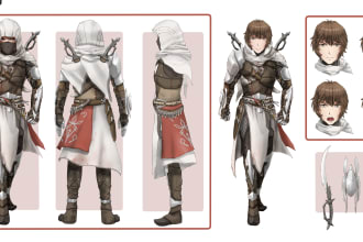 make anime character design sheet