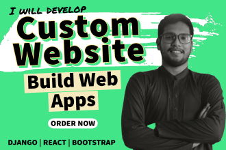 full stack python django developer web app development and website development