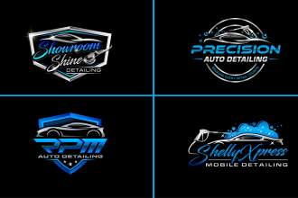 do modern auto detailing auto repair and car wash logo