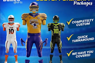 make unique 3d american football uniform or any sportswear