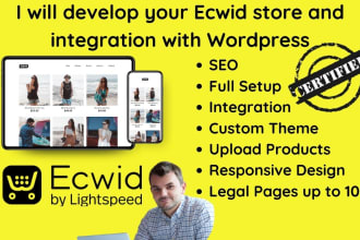 develop your ecwid store and integration with wordpress
