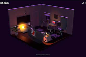 create 3d website using threejs,webgl and reactjs