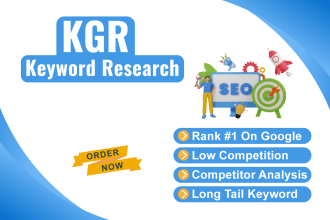 do profitable kgr keyword research with competitor analysis