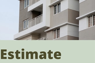 do accurate material take off and construction cost estimation of rcc building
