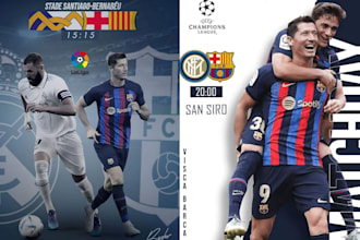 make a professional sports graphics posters and edits