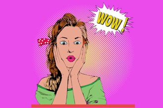 draw comic pop art illustration