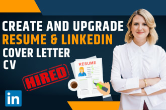 create and upgrade your resume and linkedin