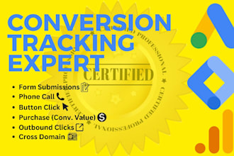 set up all kinds of conversion tracking goals