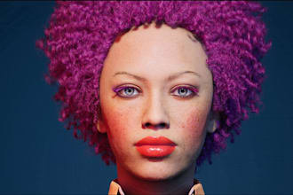 do photorealistic 3d character modeling 3d metahuman daz 3d character design