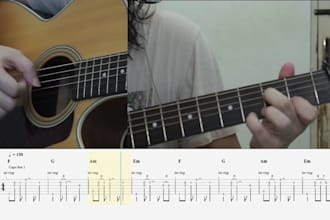 make a play along tabs of a fingerstyle guitar arrangement