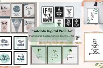 design eye catching posters, typography art, and motivational quote designs