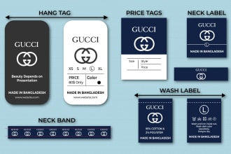design hang tag, clothing tag, wash label, neck label and price tag