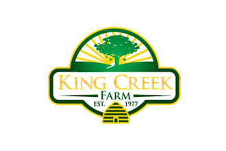 design awesome super classic king creek farm logo design service