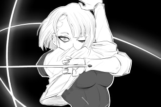 draw manga art commission for you