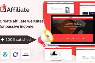 create affiliate website and wordprees blog website for passive income