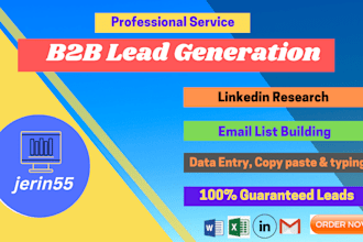 do b2b lead generation, linkedin research for any company