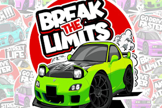 make a cartoon baby cute car from your car image