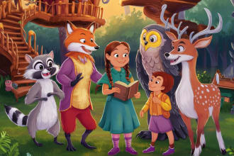 draw children story book illustration
