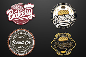 give creative bakery logo design with new concepts