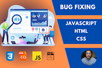 fix any HTML,CSS,js, react, node js bugs or problems in any website