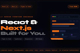develop a custom react or nextjs website with figma to code conversion