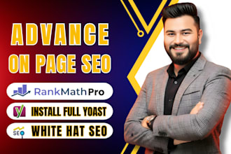 install full rank math SEO and yoast wordpress plugin for on page optimization