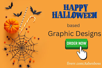 give halloween graphic design for you in 24h