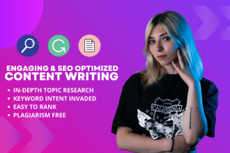 do engaging SEO content writing, blog writing, website content writing