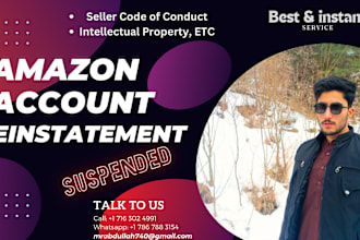 reinstate your amazon account with a 100 percent working strong poa