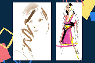 draw vector line art illustration