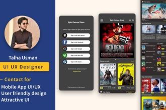 do creative app ui and website ui design in figma
