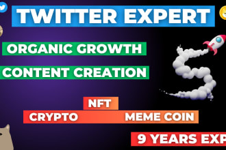 be twitter manager for nft, blockchain, defi, crypto project