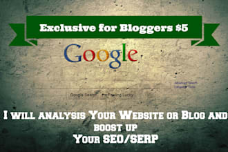 analysis Your Blog and boost up Your Seo Serp