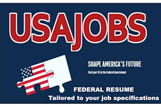 provide professional federal usajobs resume and cover letter
