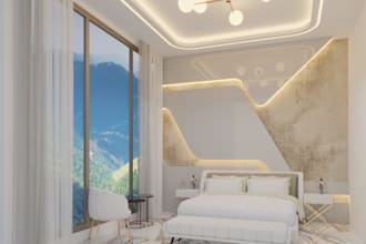 create modern  interior design for residential spaces