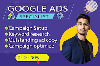 setup and optimize google ads adwords ppc campaigns or search campaign