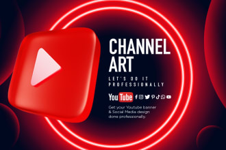 design youtube banner, facebook cover or social media header