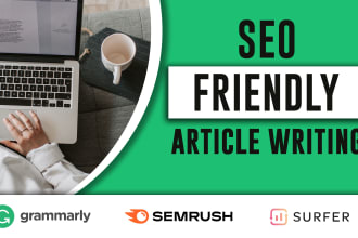 write SEO friendly articles and blog posts for your website