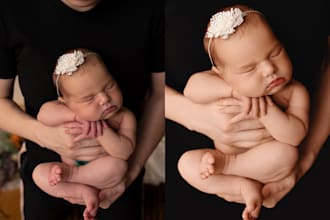 retouch photos of newborns