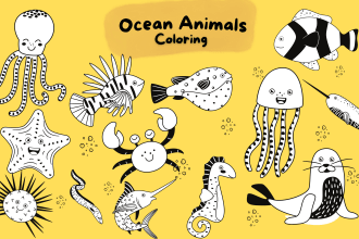 draw coloring book pages for children and adults