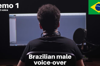 record a voiceover in male brazilian portuguese 2000 words