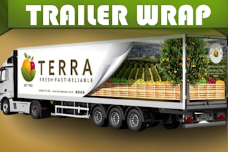 do trailer wrap, food truck,box trailer racing wrap