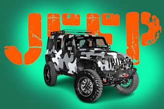 design jeep vehicle wrap, custom 4x4 jeep wraps,boat design