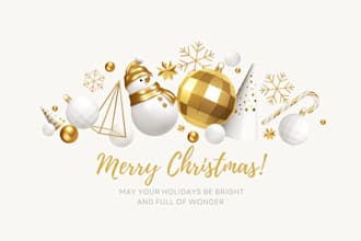 design christmas new year holiday wedding greeting card or invitations