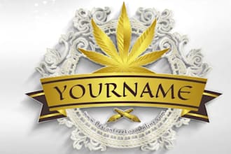 do weed logo design with satisfaction guaranteed